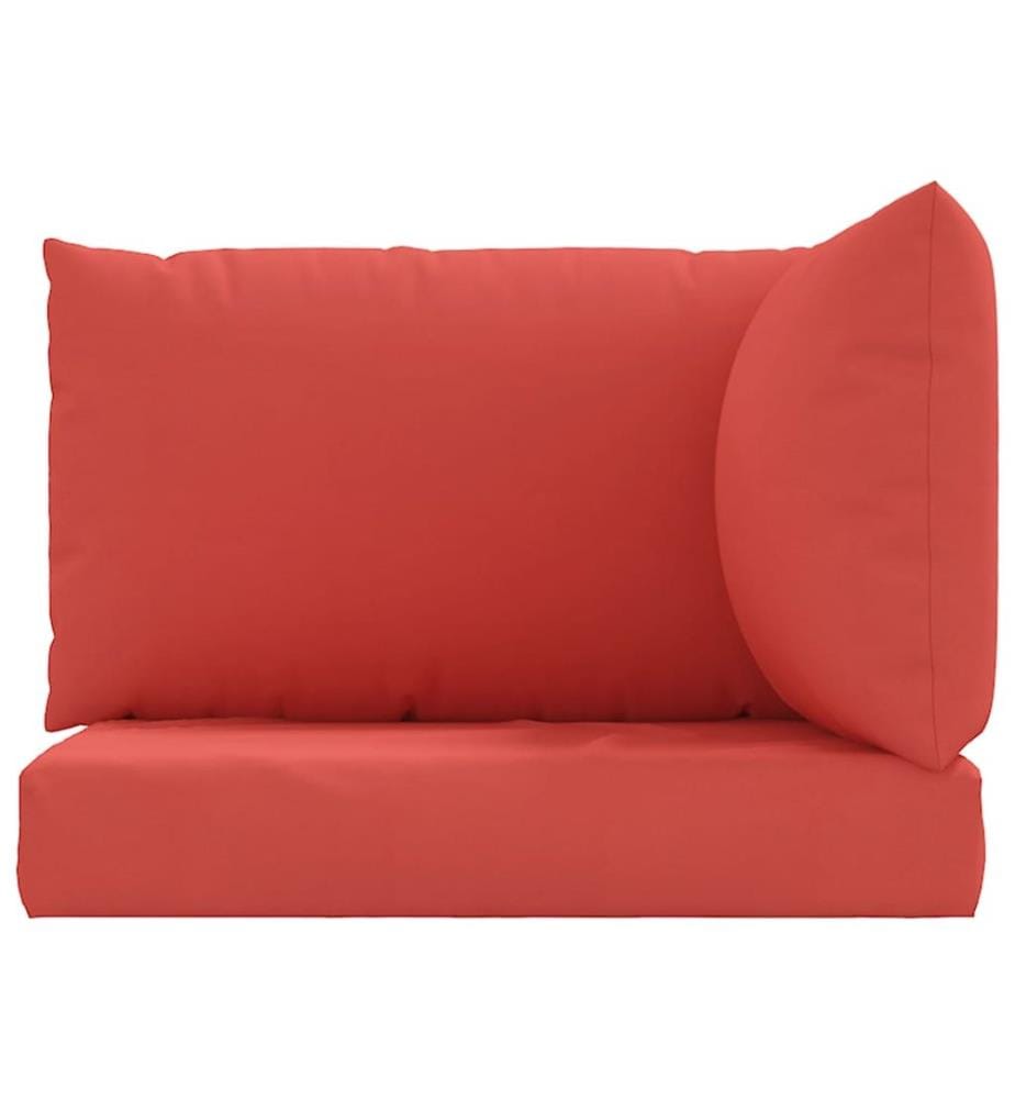 Coussins de palette lot de 3 rouge tissu oxford