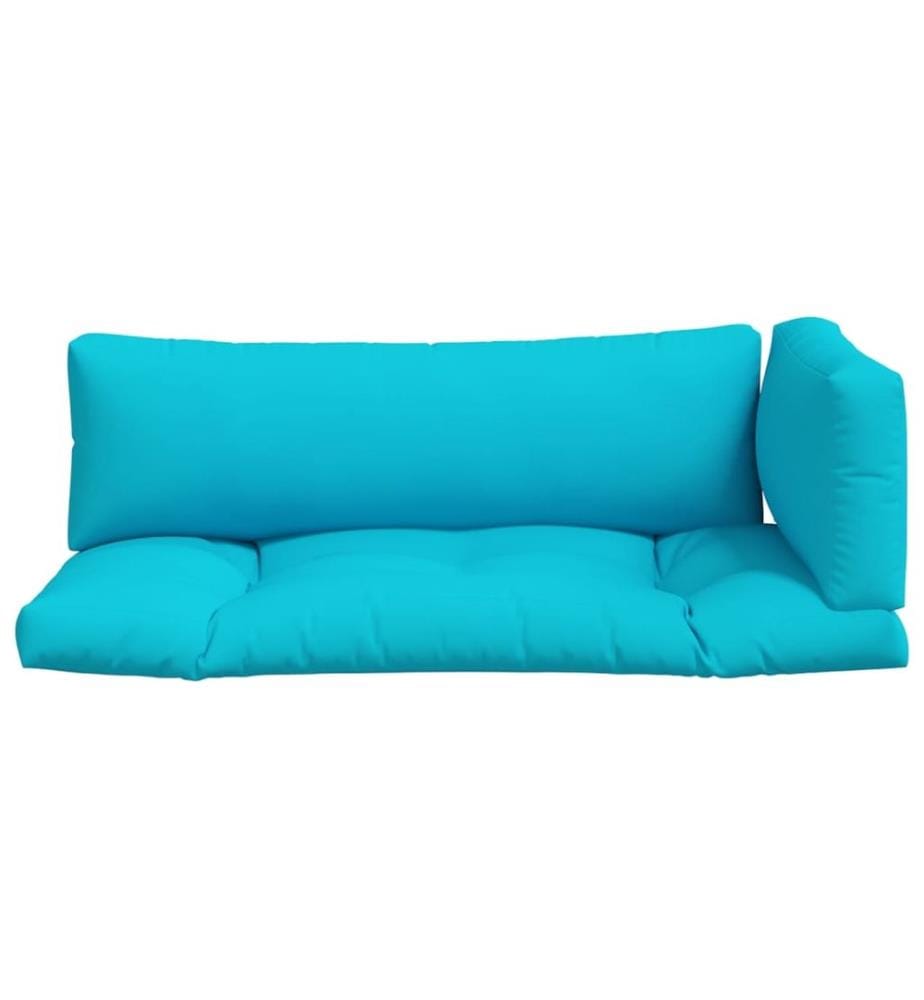 Coussins de palette lot de 3 turquoise tissu Oxford