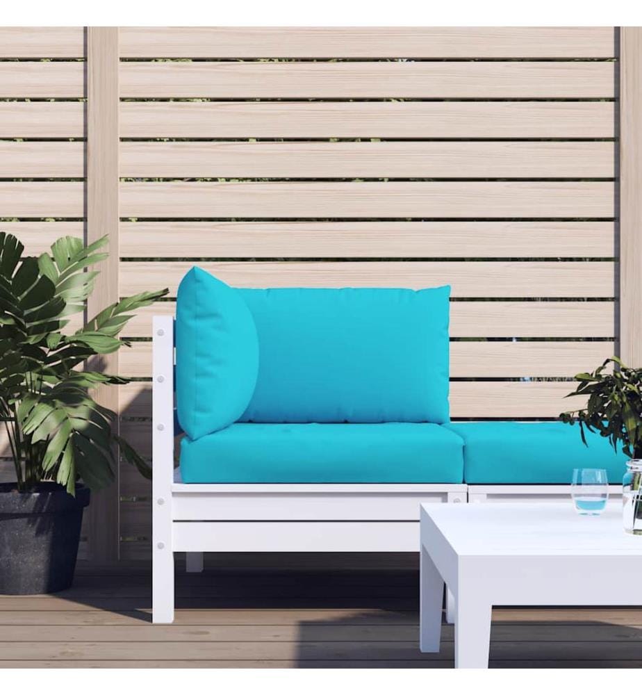 Coussins de palette lot de 3 turquoise tissu Oxford