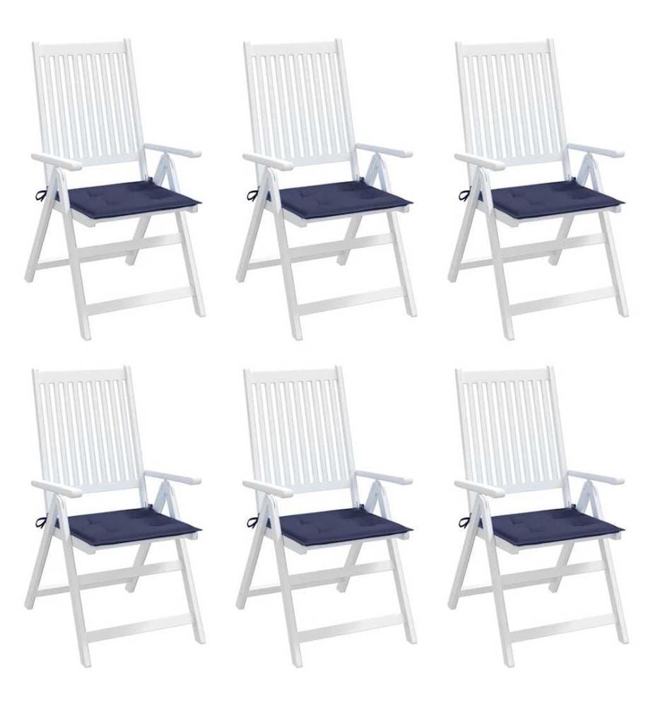Coussins de palette lot de 6 bleu marine 50x50x4cm tissu oxford