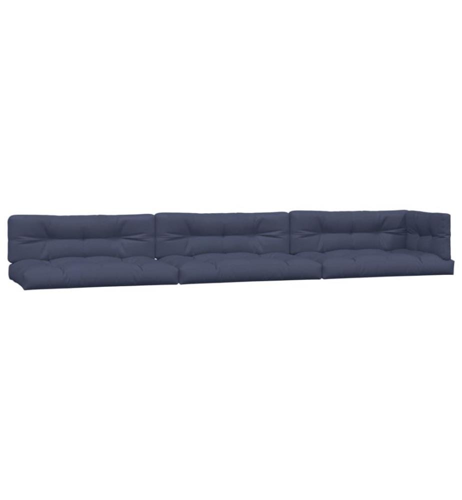 Coussins palette lot de 7 tissu bleu marine