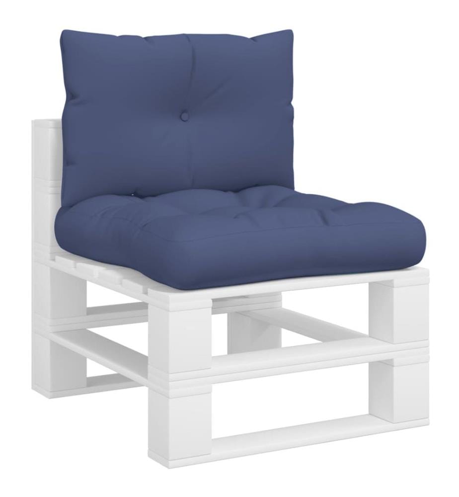 Palettenkissen-Set Marineblau 60x38x13 cm Stoff