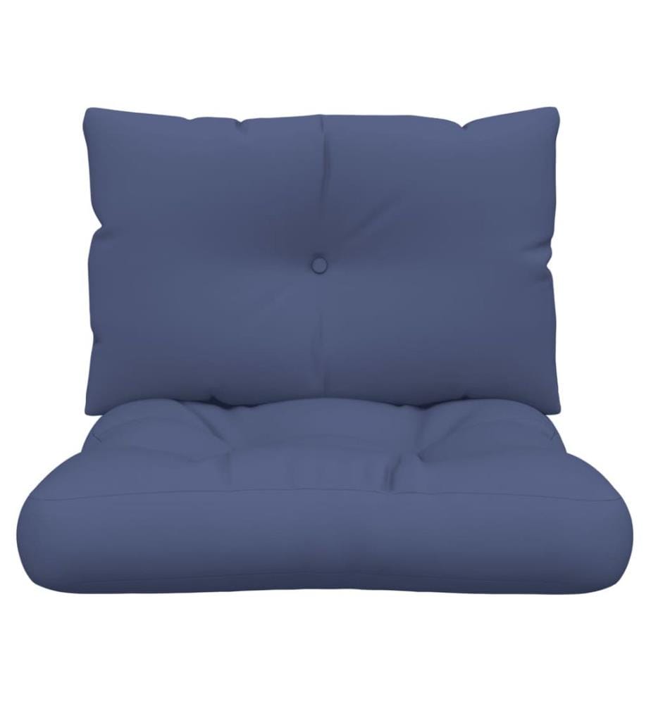 Palettenkissen-Set Marineblau 60x38x13 cm Stoff