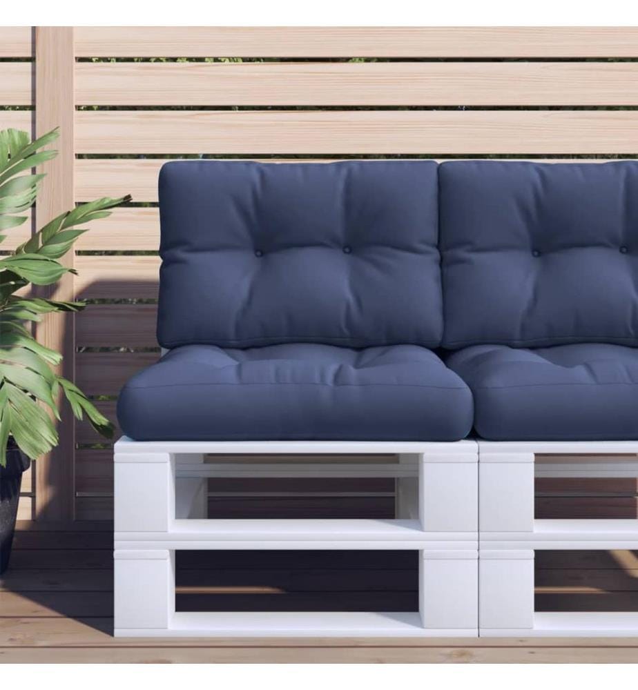 Palettenkissen-Set Marineblau 60x40x12 cm Stoff