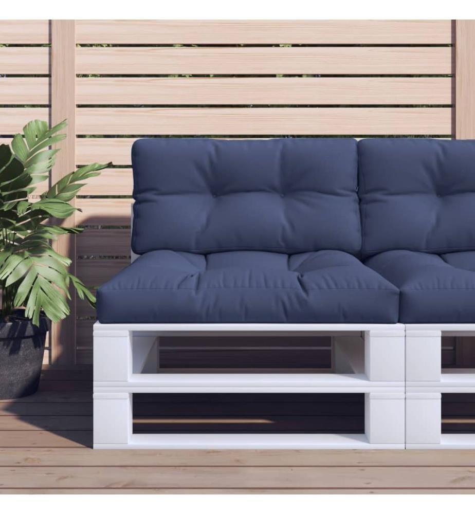 Palettenkissen-Set Marineblau 70x40x12 cm Stoff