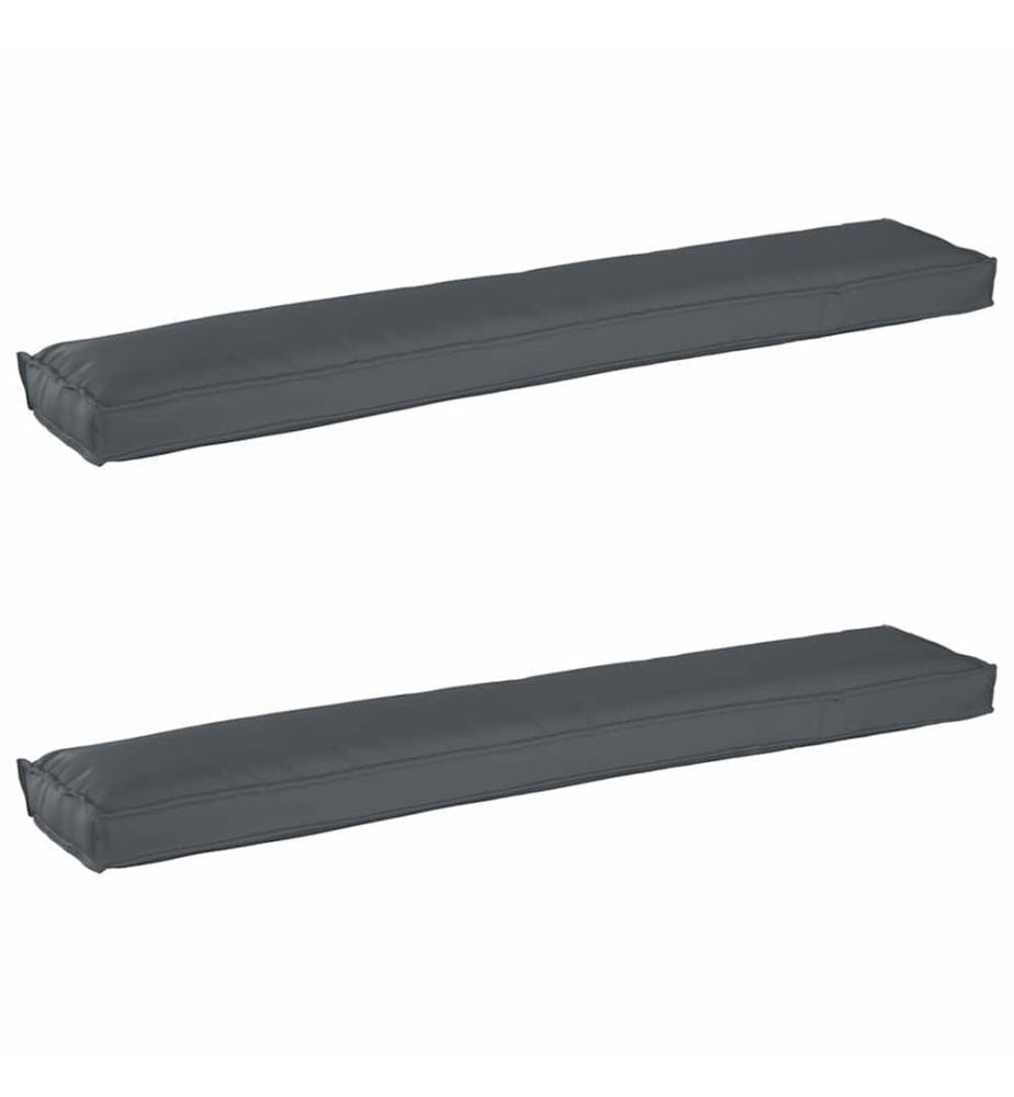 Set de coussins de palette 2 pcs Anthracite 200 x 40 x 8 cm