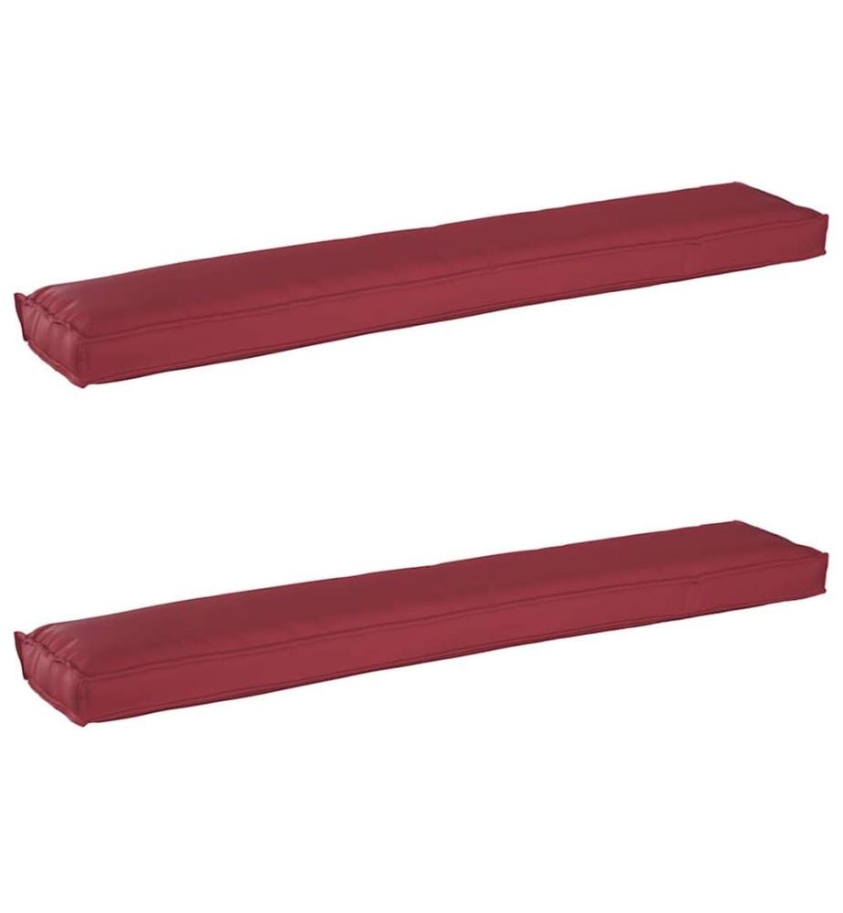 Set de coussins de palette 2 pcs Bordeaux 200 x 40 x 8 cm