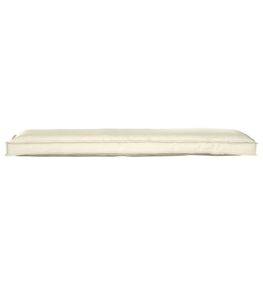 Set de coussins de palette 2 pcs Crème 150 x 40 x 8 cm