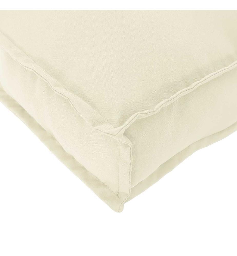Set de coussins de palette 2 pcs Crème Tissu Oxford