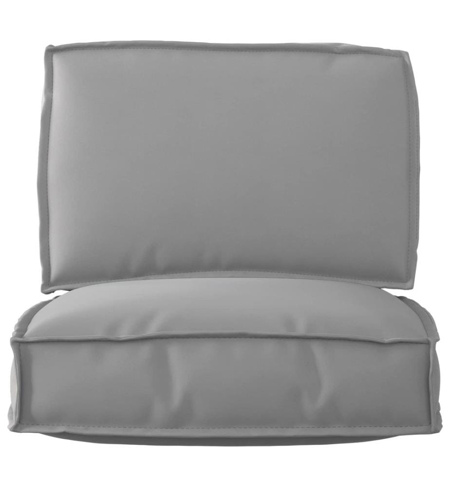 Set de coussins de palette 2 pcs Gris Tissu Oxford