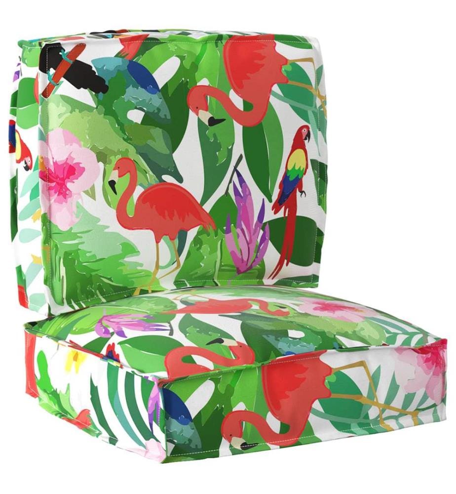Set de coussins de palette 2 pcs Jungle tropicale Tissu Oxford