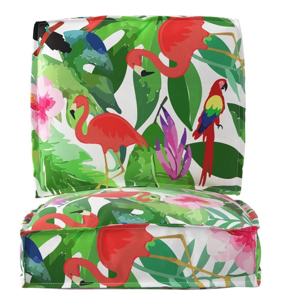 Set de coussins de palette 2 pcs Jungle tropicale Tissu Oxford