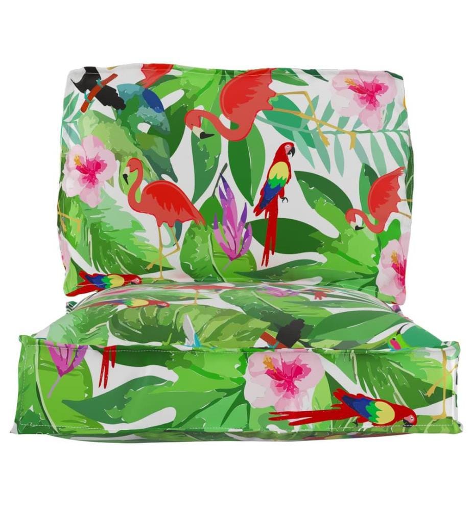 Set de coussins de palette 2 pcs Jungle tropicale Tissu Oxford