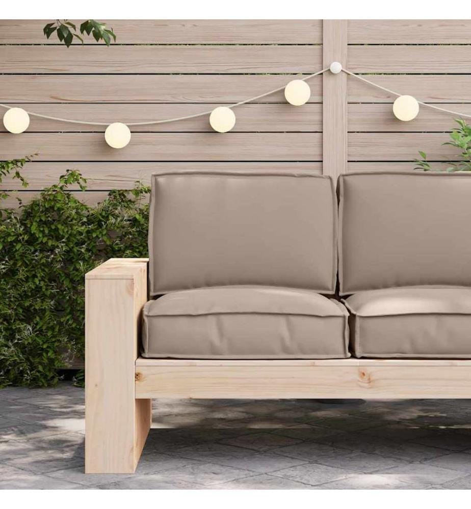 Set de coussins de palette 2 pcs Taupe Tissu Oxford