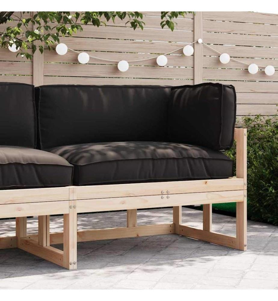 Palettenkissenset 3 pcs Schwarz Oxford-Stoff