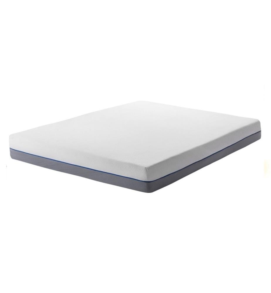 Doppelter Schaum Memory Foam Matratze Weiss und Grau 140 x 200 cm Viskoelastisch Medium Härtegrad