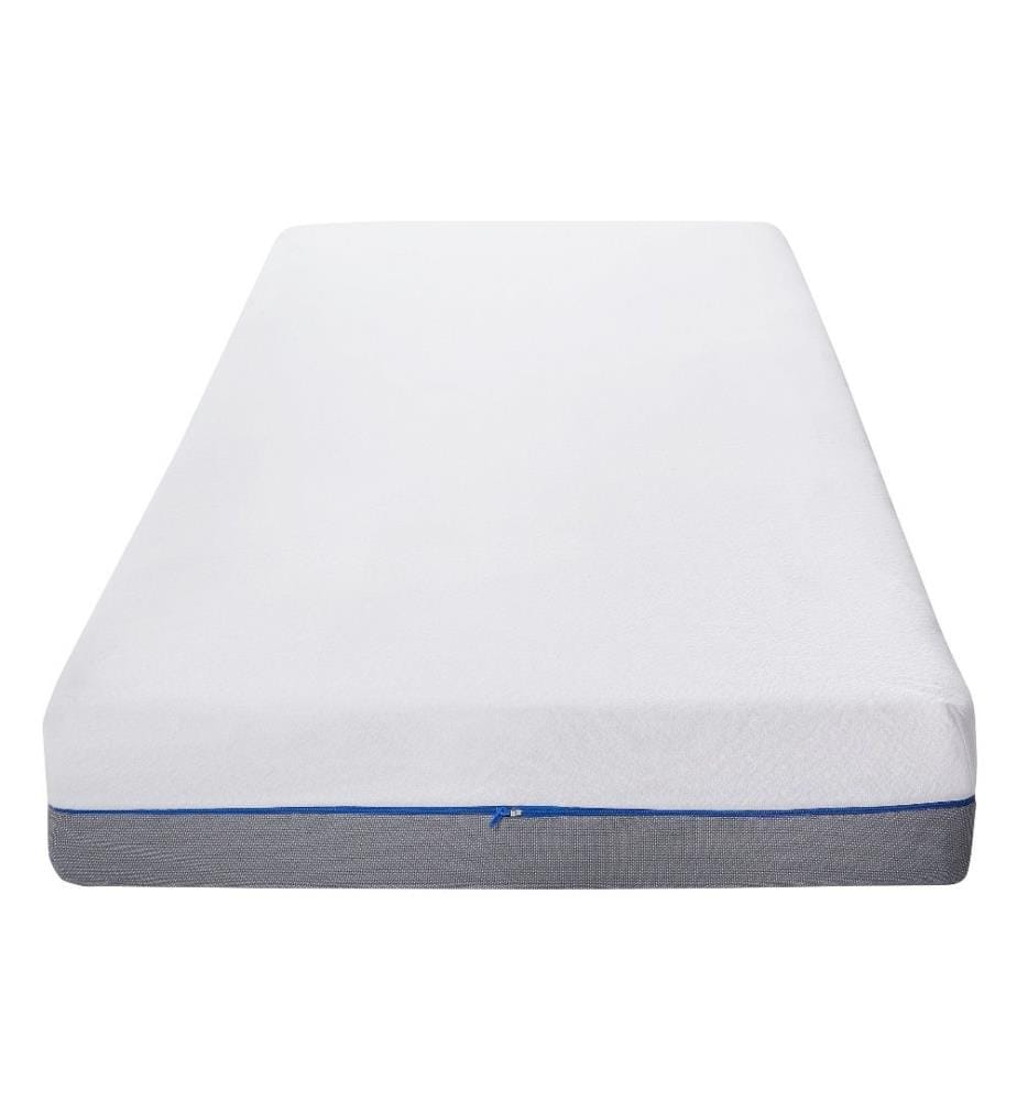 Doppelter Schaum Memory Foam Matratze Weiss und Grau 140 x 200 cm Viskoelastisch Medium Härtegrad