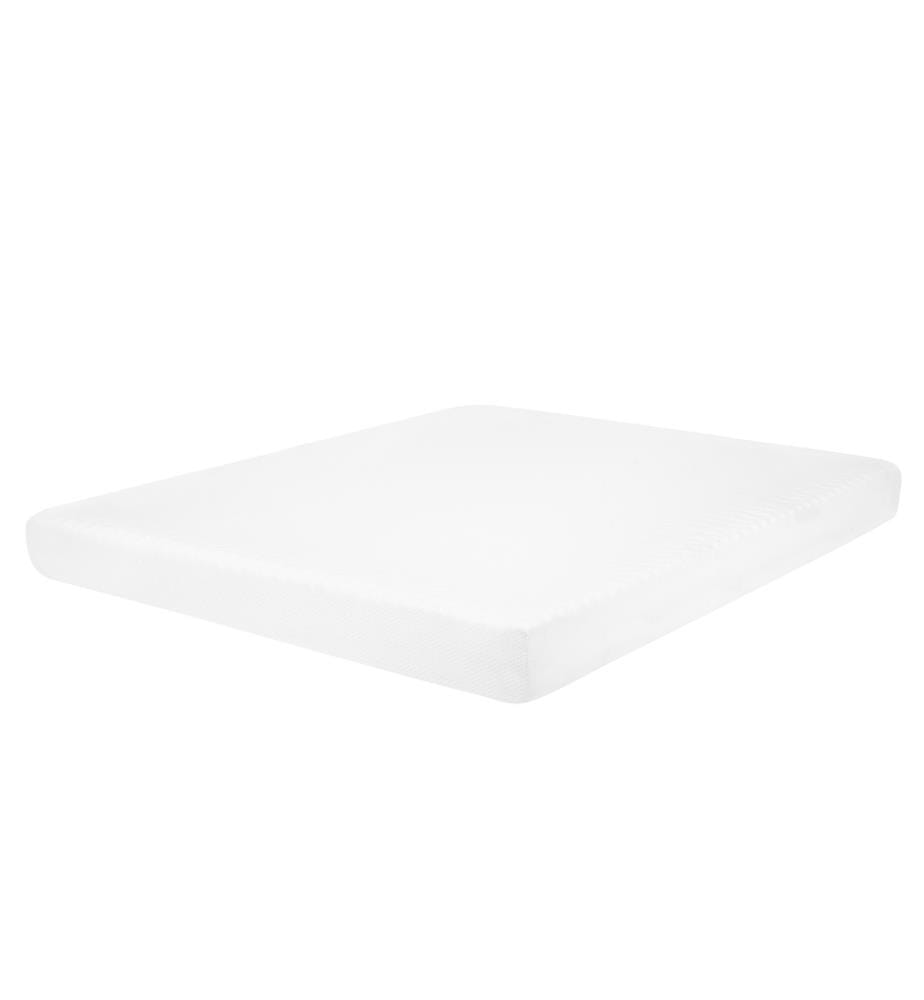Matelas Double Blanc en Mousse de Qualité Equilibré 180 x 200 cm avec Coutil Amovible