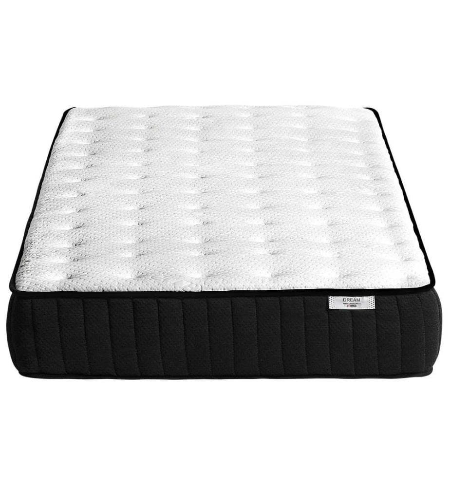 Matelas Simple Ferme 90 x 200 cm à Ressorts Ensachés Mousse et Latex Ultra Confortable