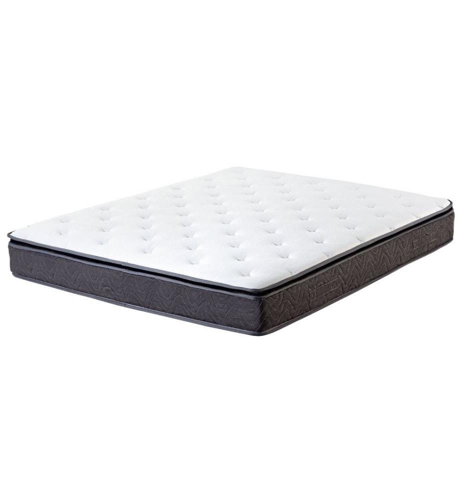 Matelas 160 x 200 cm 5 Zones Gris et Blanc à Ressorts Ensachés avec Couche Latex pour Confort de Couchage Ultime