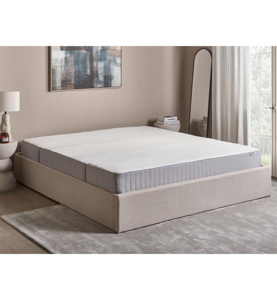 Matelas en Mousse Latex Moyen 180 x 200 cm Accessoires Chambre à Coucher Amovible Fermeture Eclair