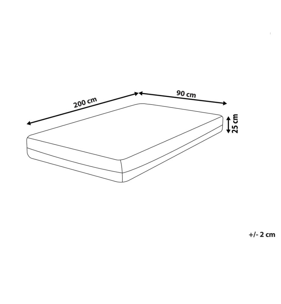 Gel-Memory-Schaummatratze SPONGY H2/3 Mittel 90 x 200 cm