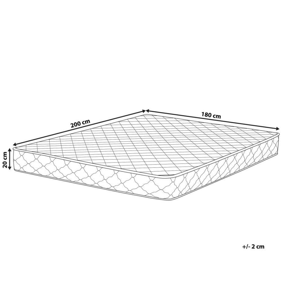 Taschenfederkernmatratze Weiss 180 x 200 cm Orthopädisch DUO Medium / Fest Härtegrad