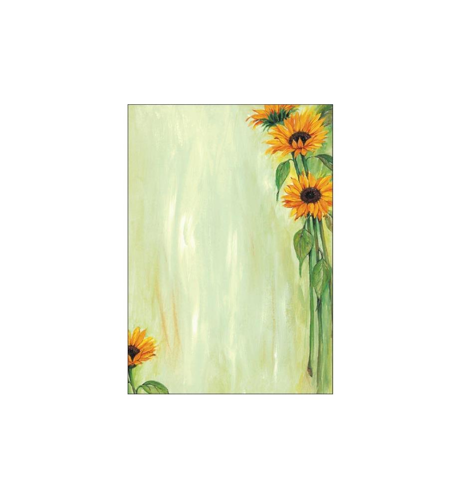SIGEL - Papier à motif Sunflower A4, 25 feuilles