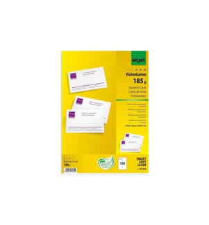 SIGEL - Étiquettes de cartes de visite 3C Blanc, 150 pièces