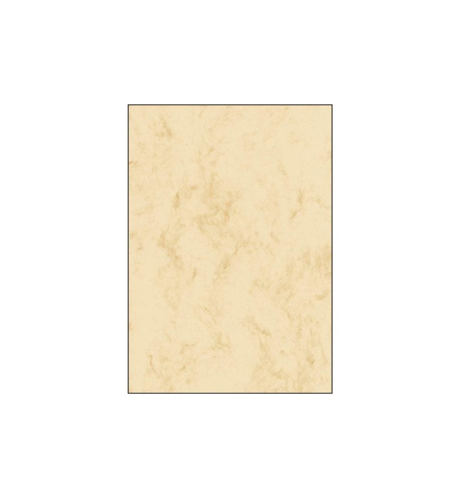 SIGEL - Papier à motif Papier marbré A4, 90 g, 100 feuilles, Beige