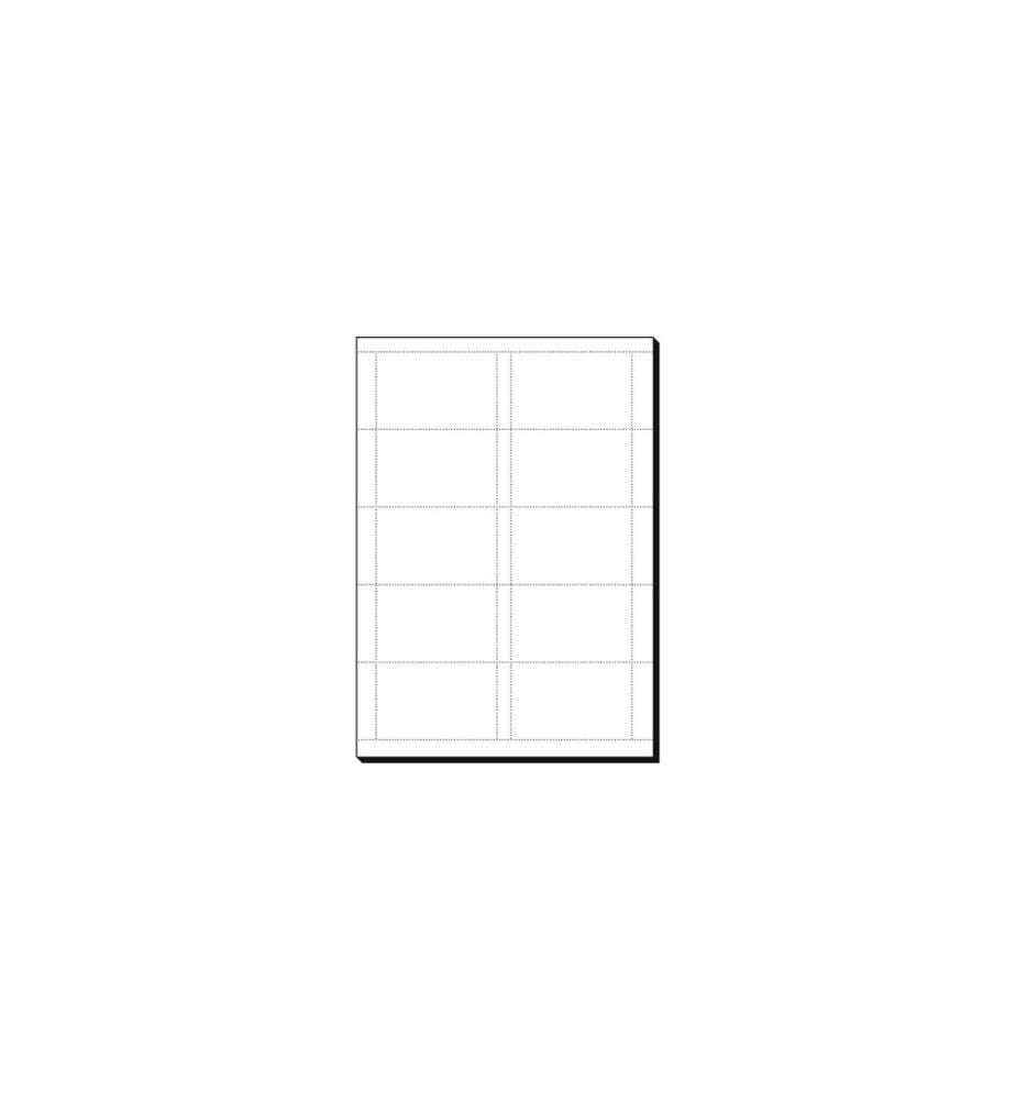 SIGEL - Visitenkarten-Etiketten 8.5 x 5.5 cm, 15 Blatt, 200 g, Weiss