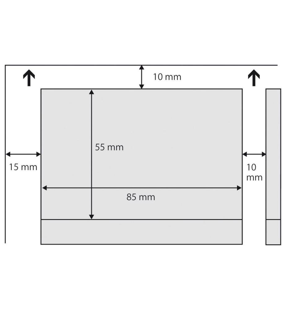 SIGEL - Visitenkarten-Etiketten 8.5 x 5.5 cm, 10 Blatt, 225 g, Weiss