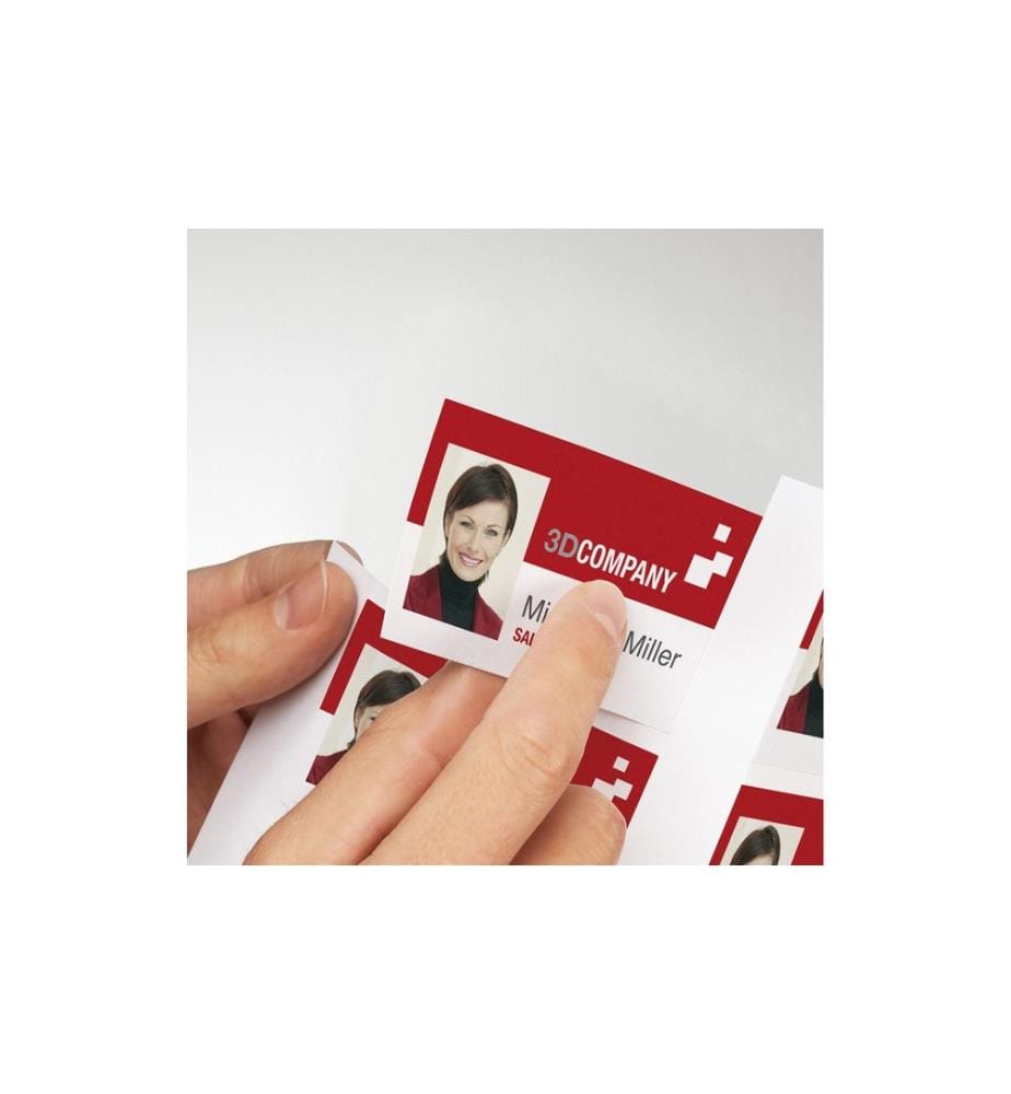 SIGEL - Badge nominatif 5.4 x 9 cm, 10 feuilles, 185 g, blanc