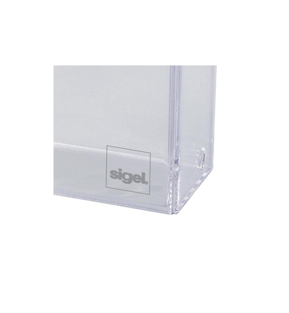 SIGEL - Visitenkartenbox 9.5 x 6 x 3 cm, Transparent