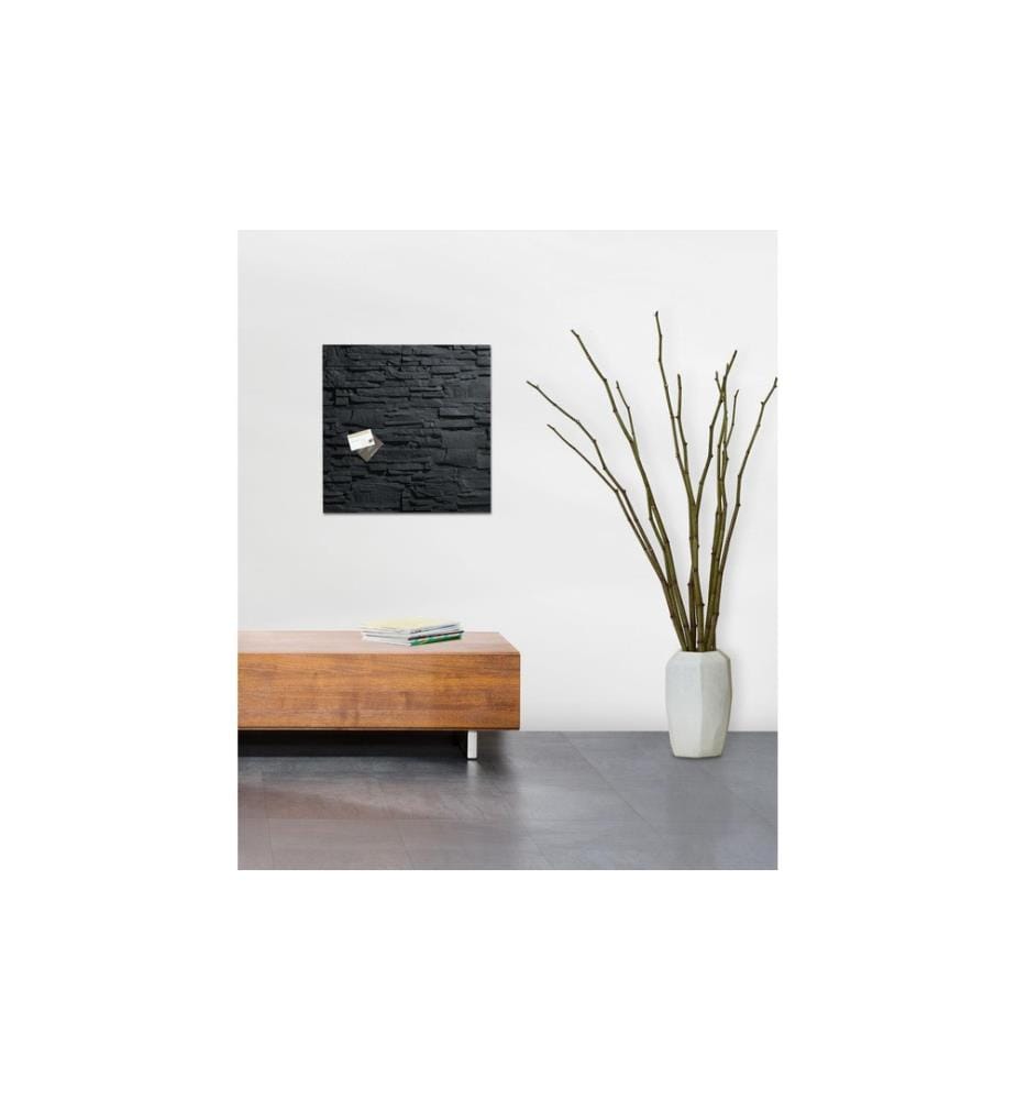 SIGEL - Tableau en verre magnétique artverum 48 cm x 48 cm, Anthracite