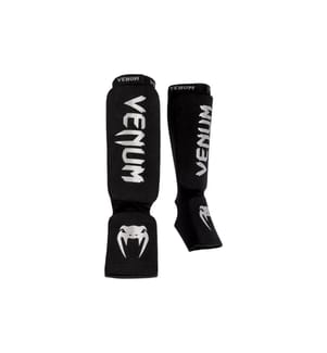 Venum - Kontact Shin Guards Noir/Blanc, XL
