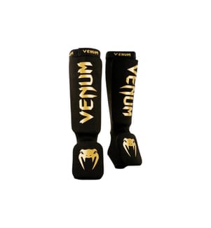 Venum - Kontact Shin Guards Gold/Schwarz, M