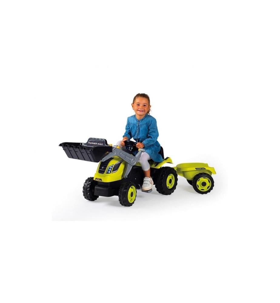 SMOBY - Tracteur Farmer Max avec remorque