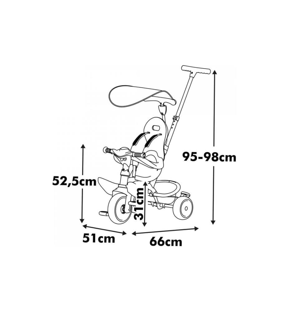 SMOBY - Tricycle Baby Balade Rose