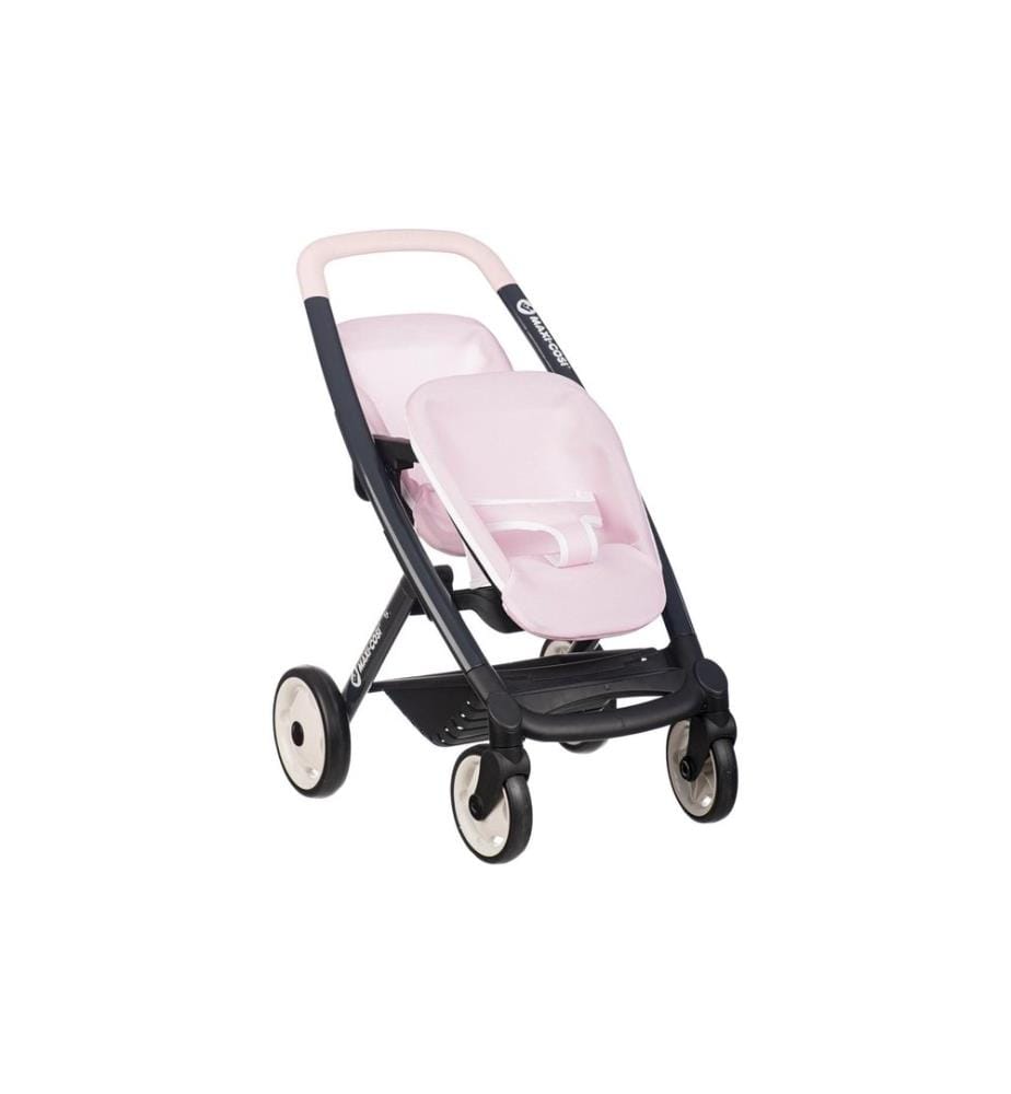 Smoby Poussette double pour poupées Maxi Cosi, Rose