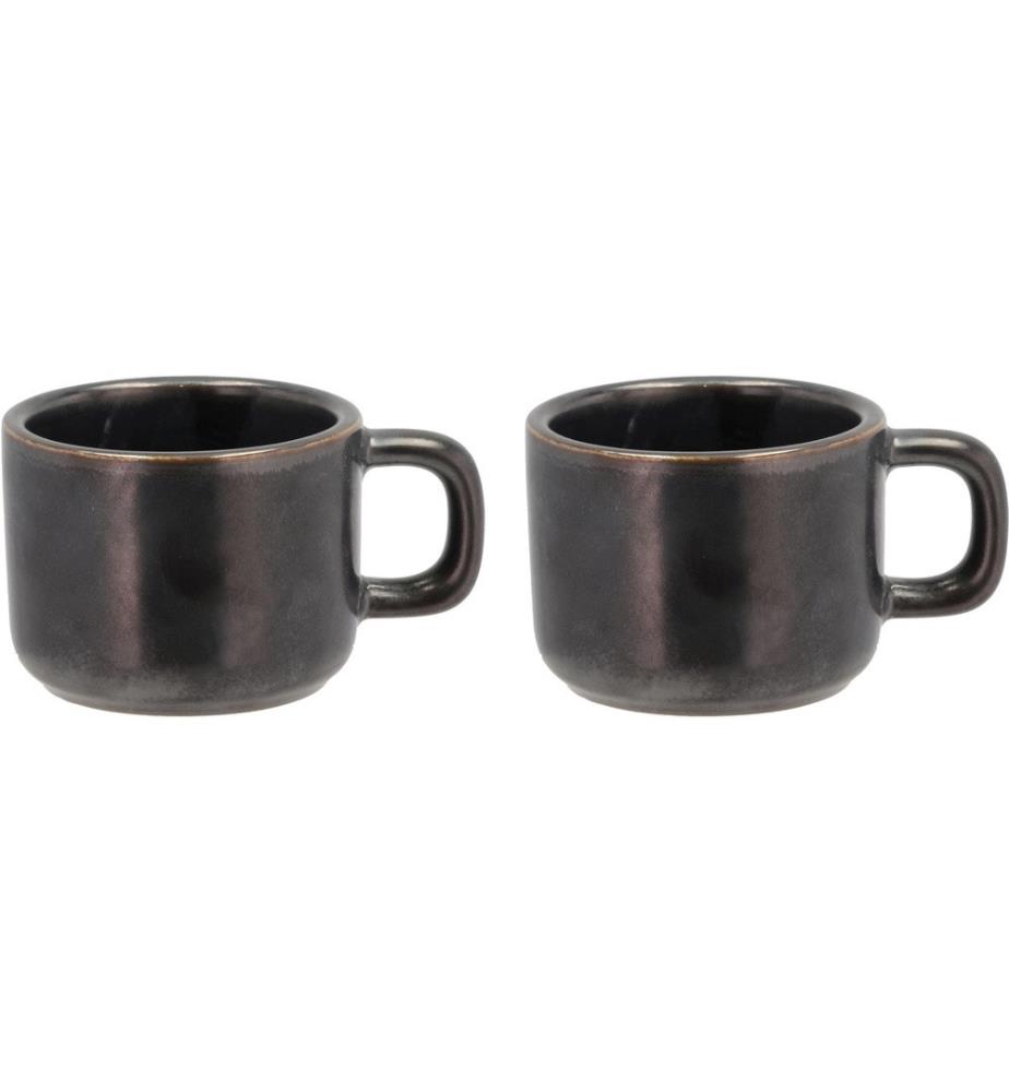 VILLA COLLECTION - Espressotasse Fjord 100 ml, 2 Stück, Schwarz