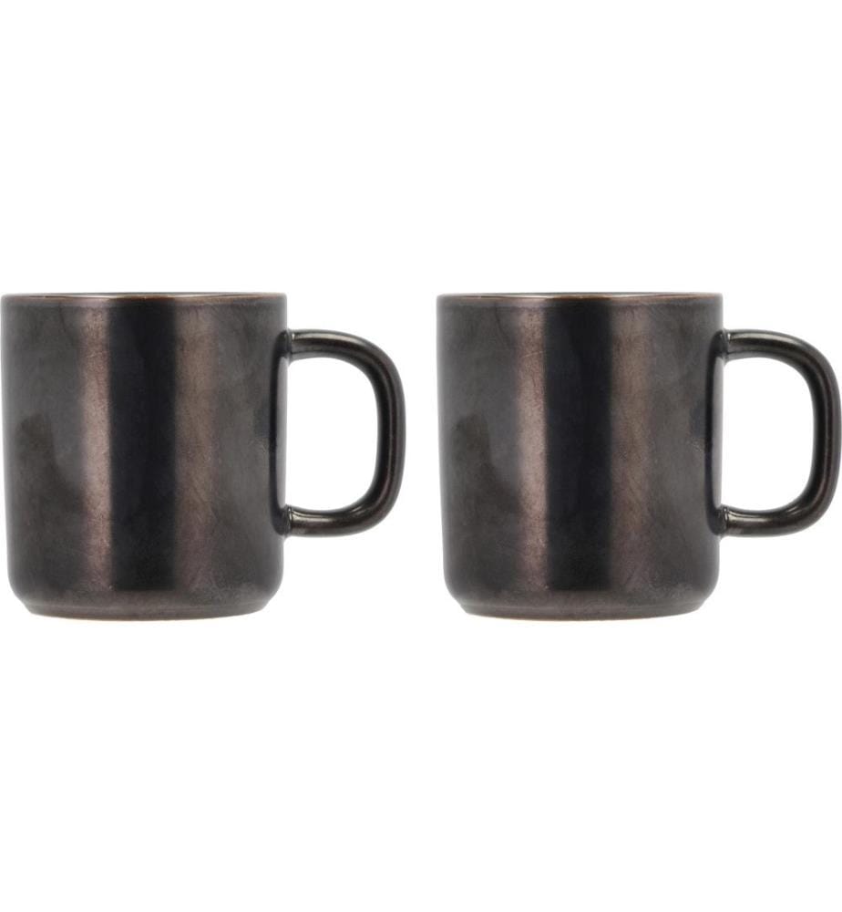 VILLA COLLECTION - Kaffeetasse Fjord 250 ml, 2 Stück, Schwarz