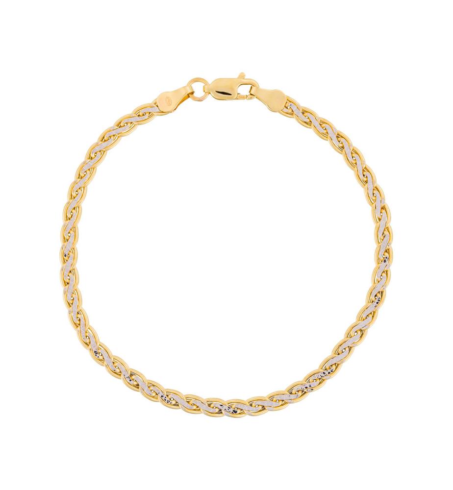 Mesh-Armband Golya - Zweifarbiges Gold