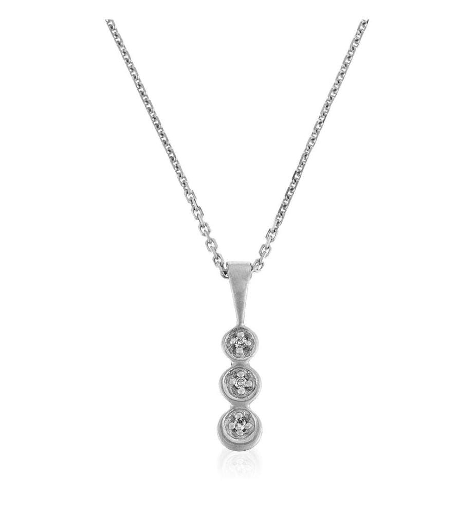 Mini Trilogy pendant - White gold 375/1000