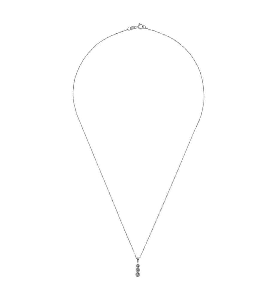 Mini Trilogy pendant - White gold 375/1000