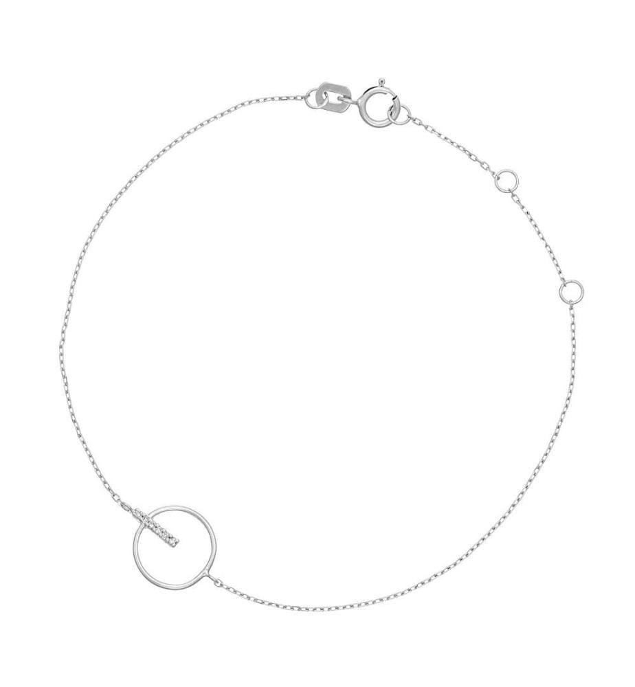Barette Enclusée Armband - Weissgold 375/1000