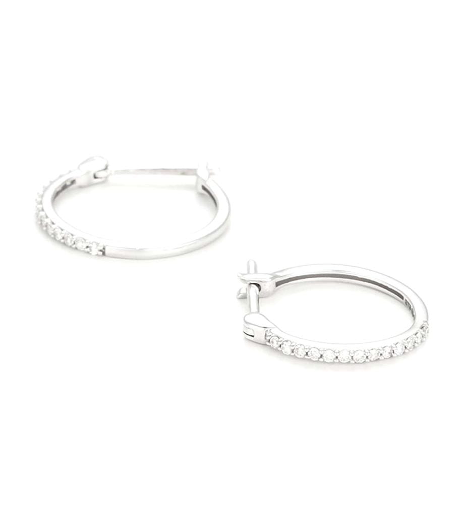 Sublime Creole Earrings - White Gold 375/1000