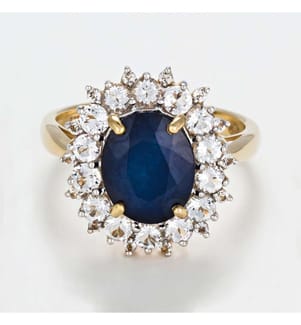Ring Soleil Bleu - Gelbgold 375/1000