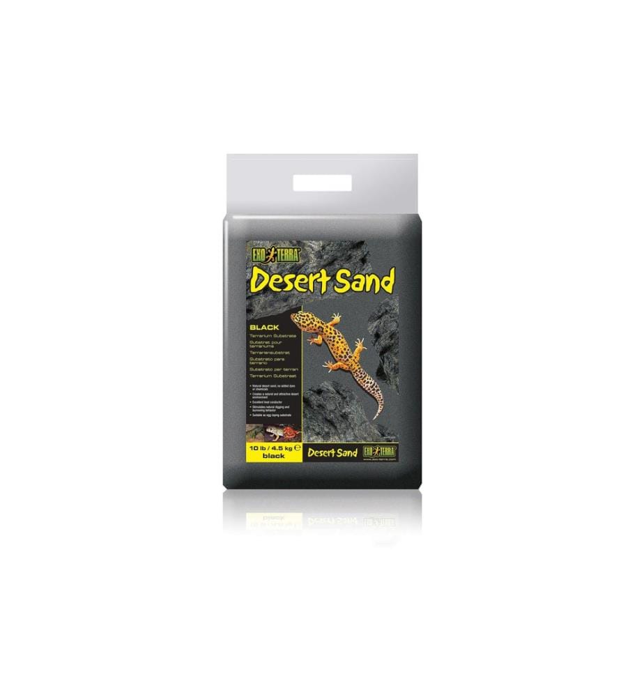 Exo Terra - Bodensubstrat Desert Sand, Schwarz, 4.5 kg