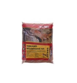 Hobby Terraristik - Bodensubstrat Terrano Wüstensand, Rot, Ø 0.2-0.3 mm, 5 kg